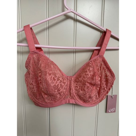 CAMIO‎ MIO Pale Punch All Over Lace Underwire Bra, US 34DDD - Picture 2 of 8